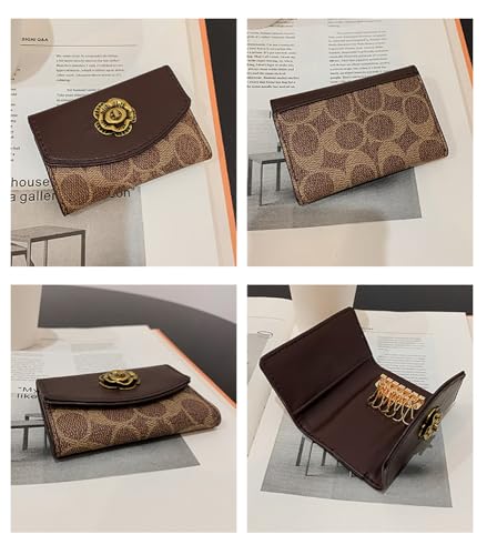 Women's Slim Credit Card Cash Holder, Coin Pocket Leather Zipper Wallets Mini Pouch Birthday Christmas Gift Wallet3