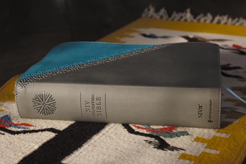 Image of NIV Application Bible, Leathersoft, Teal /Grey, Red Letter, Comfort Print: Bringing the Ancient Message of the Bible into Your World (NIV Application Commentary Resources)