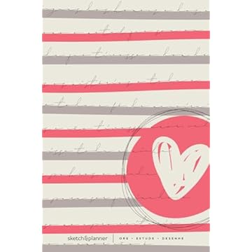 Capa do livro Sketch & Planner - Coração listrado: Ore, Estude, Desenhe: 1