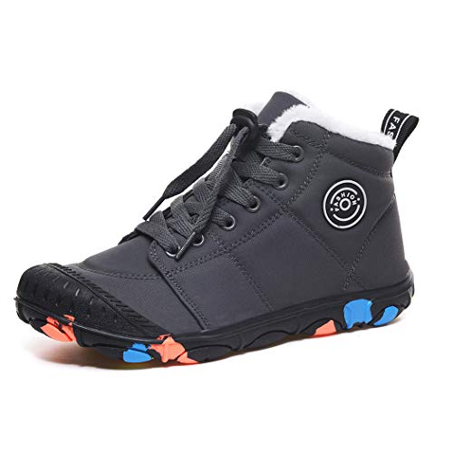 Pyjacos Botas de Nieve para niños Zapatos de Invierno, Gris, 37EU