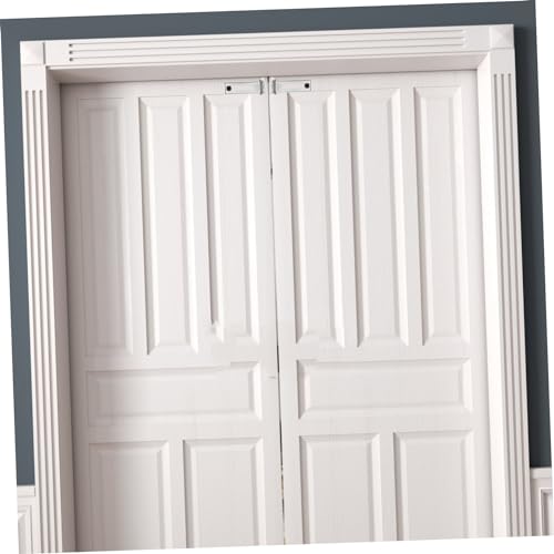 Outanaya 2 pares kit de herrajes para puerta plegable con pivotes superiores para puertas dobles, instalación fácil, previene hundimiento, para clósets y almacenamiento miniatura 7