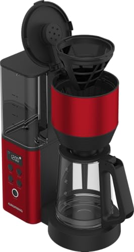 GRUNDIG KM8440 Filterkaffeemaschine digital, Rot, 1000 W, 1,25 Liter – Bild 3