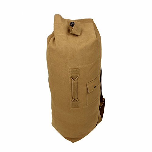 10T STC Duffle Bag 60L XL plunjezak 90x26x26cm rugzak sporttas canvas reistas 100% katoen, beige, 90 cm, zeezak