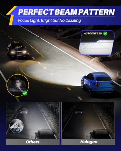 Image of AUTOONE H11 /H9 /H8 9005 /HB3 LED Bulbs Combo, 96000LM 16X Super Brighter,4PCS