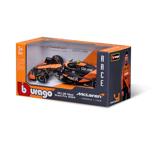 Bburago 1/43 Scale Formula 1 McLaren F1 MCL38 miniatura 7