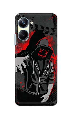 Image of Printed Hard Back Cover for Realme 10 Pro 5G Back Cover (Hoodie Rapper) -190724(EA)