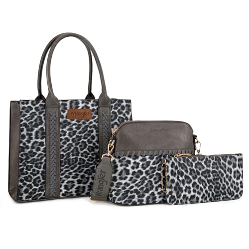 Image of Wrangler 3PCS Purses for Women Tote Bag Crossbody Handbag and Wallet Set with Guitar Strap