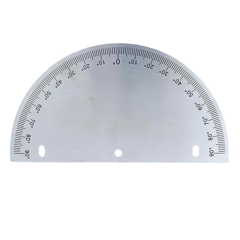 1 Piece Semicircular Dial Stainless Steel Angle Dial 180 Degree Protractor Round Accessories 100MM 200MM Measurement Tools (200X6X2MM)