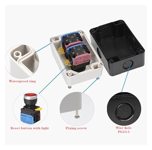 Boîte de commande industrielle NO-9 24V avec arrêt d'urgence étanche