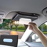 BANCHELLE Car Tissue Holder, Hanging Paper Towel Clip, PU Leather Tissue Box, Paper Carton, Paper Towel Box, Black