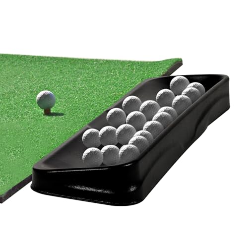 Leyndo Golf Ball Trays Large Golf Ball Holder Containers with 20 Pieces Practice for Range Practice and Home Training(31.9 Inches,Black)