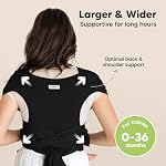 KeaBabies Baby Wrap Carrier Ring Sling - Easy To Wear, Adjustable D-Lite Baby Carrier Newborn to Toddler, Infant Carrying Shirt, Hands Free Bonding, Breathable Fabric Wearing Wrap (Trendy Black)