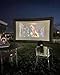 Inflatable Projector Screen, 16FT Blow Up Movie Screen Outdoor Projector, Easy Set Up One-Piece Design Front & Rear Projection with Air Blower for Outside Backyard Family Movie Night Pool Party
