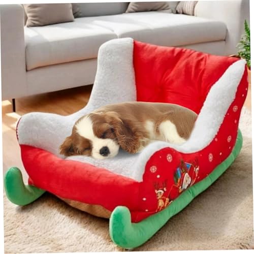 Lit de chien de Noël pour chaton et chiot sous le sapin