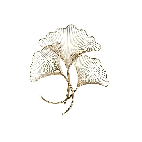 Décoration murale en fer forgé ginkgo DELURA suspendue style européen