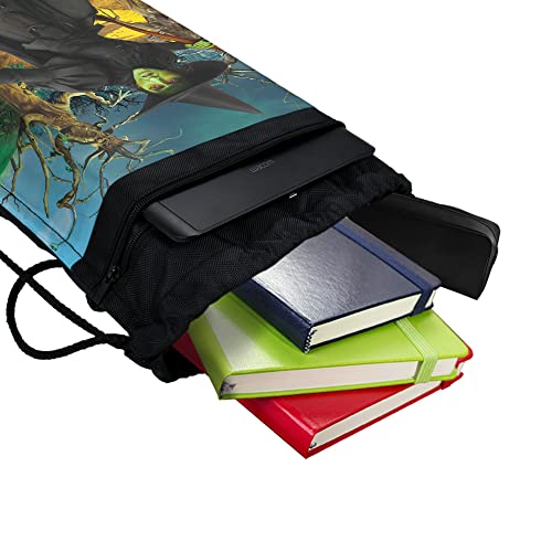 LOGOVISION Wizard of Oz Wicked Witch Character Drawstring Backpack Sports Bag Sackpack 17" x 13", Perfect for Gym, Yoga or Practice4