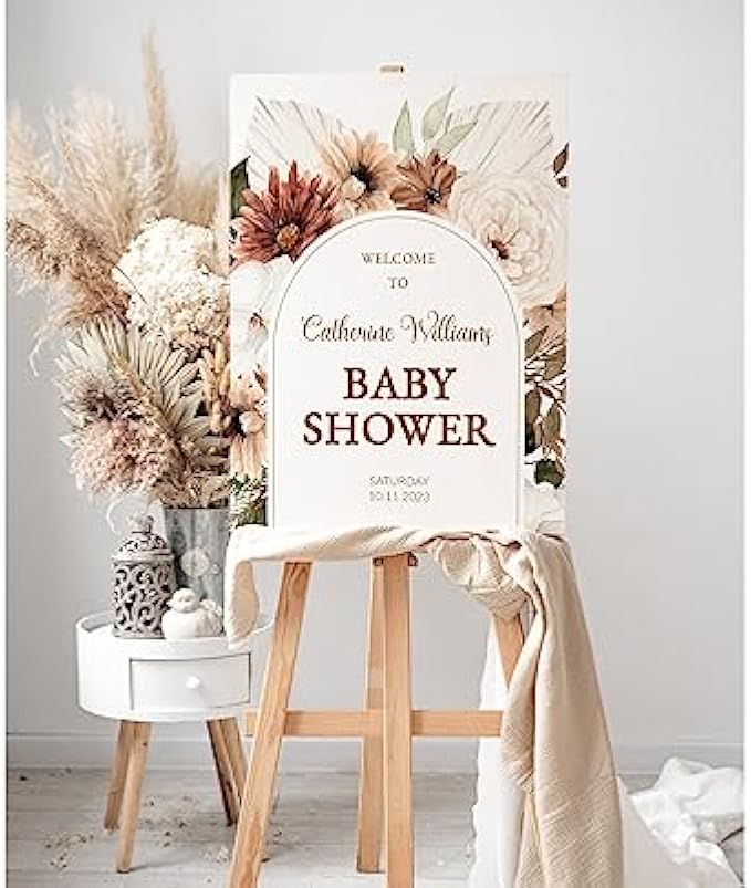 Baby Shower Welcome Sign - Oh Baby Boho Arch Baby Shower Welcome Sign Template, Editable Baby Shower Poster Party, Neutral Baby Shower Decoration, Baby Shower Signs, Baby Shower.