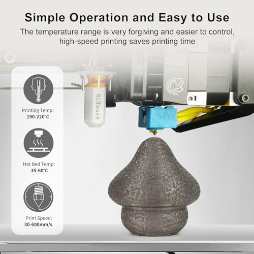 Image of IEMAI Clear PLA Filament 1.75mm Smoke Gray 1kg, Glossy Transparent Finish 3D Printer Filament Up to 600mm /s High Speed Printing for Lampshades, Home Decor & Creative DIY
