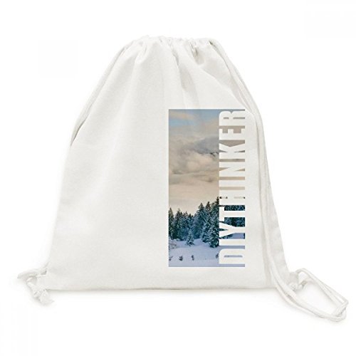 Sac de voyage imprimé paysage de neige forêt nature en toile souple robuste