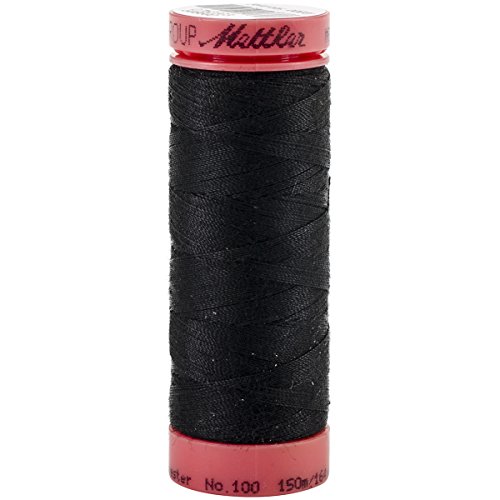 Hilo de poliéster Mettler Metrosene 165 yd negro miniatura 1