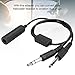 Helicopter Headset Adapter Headphone Splitter Helicopter to General Aviation Headset Adapter Cable