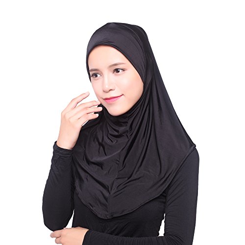 HANYIMIDOO Women’s Muslim Cover Ice Silk Hijab Headscarf
