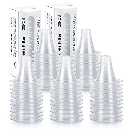 Hommie - Lote de 200 boquillas termómetro Auricular, tapas de recarga protectoras de filtro de lente de repuesto, puntas desechables para Braun ThermoScan