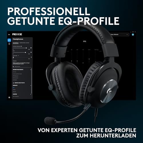 Bild 6 - Logitech G Pro X SE Kabelgebundenes Gaming Headset mit Mikrofon: Abnehmbares Mikrofon, DTS Headphone:X 7.1, inkl. USB DAC, für PC, Xbox One, Xbox Series X|S, PS5, PS4 - Schwarz