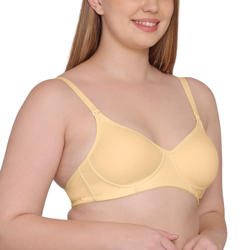 Image of Tweens - Medium Padded Cotton Rich Bra - Full Coverage, Seamless, Multiway Straps, Wirefree Everyday T-Shirt Bra (Pack of 2)