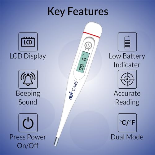 Image of 2-in-1 Women's Health Combo - Digital Rigid Thermometer + 1 Ovulation Test Kit | Accurate Temperature Monitoring for Oral, Underarm & Rectal Use | Fertility Tracking Self-Test