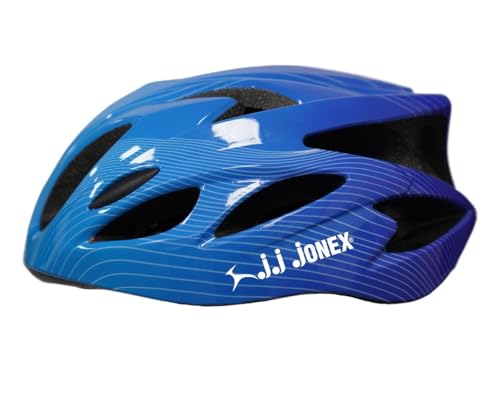Image of JJ Jonex Adjustable Cycling & Skating Helmet with Detachable Visor | Light Weight | Adjustable Strap with Comfortable Chin Padding | Blue | Medium Size |