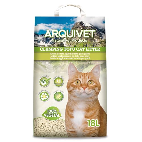 Arena de Tofu para Gatos 18 L - Aglomerante y Absorbente