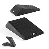 Squat Wedge Block 2PCS Non Slip Professional Ramp - 550 LBS Weight Capacity - Slant Board for Calf Stretching - Calf Stretcher Slant Board - Yoga Blocks (Black)