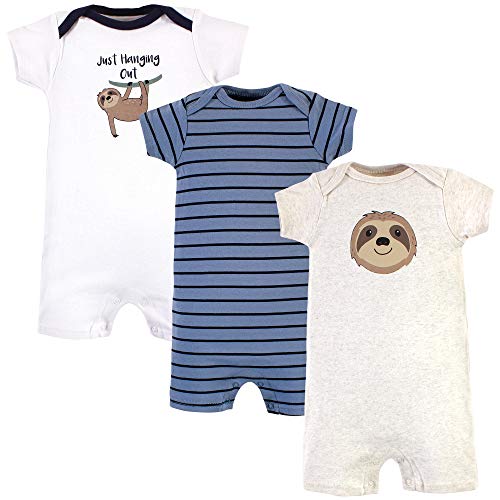 Image of Hudson Baby Unisex Cotton Rompers