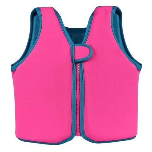 Chaleco Salvavidas Infantil, Chaqueta Natación Neopreno, Chaleco de Flotabilidad para Clases Natación, Piscina, Playa - Ideal 23-41 kg(Pink,XL(7-9 Years))
