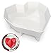 ByPaul Upgraded 3rd Gen Diamond Heart Love Silicone Cake Mold with Exclusive secret recipe included: FDA certified Silicone Oven Safe Chocolate Mousse Dessert Baking Pan 3D nonstick 7 inch topping