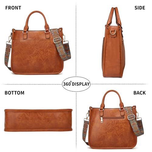 Bolso bandolera Tote para mujer con asa superior de PU miniatura 7