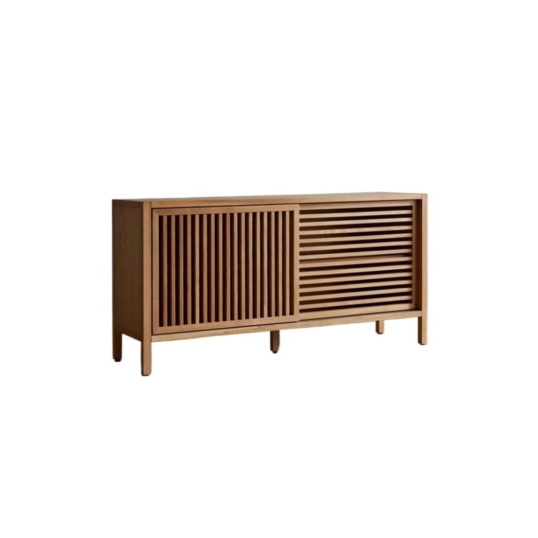 Küchenvorratsschrank Massivholz Sideboard Grille Tür Lagerschrank Wohnzimmer Schlafzimmer Lagerschrank Buffetschrank Mit Stauraum(160 * 40 * 80cm)