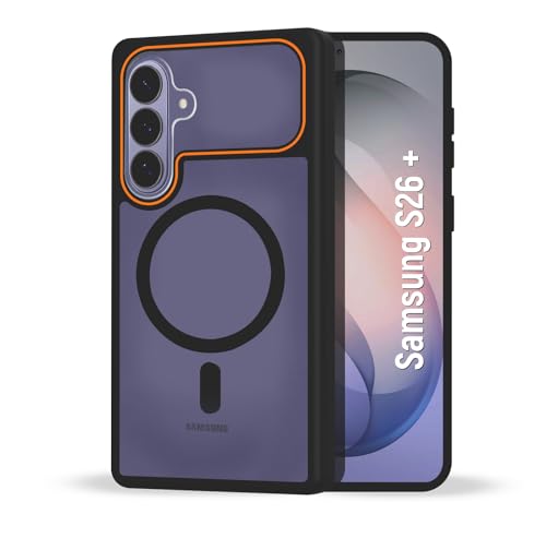 Image of AIBEX Protective Case Compatible for Samsung Galaxy S26 Plus 5G | Slim Back Cover with Camera Lens Protection, Strong Magnetic Support & Anti-Slip Grip| Military Grade Drop Protection - Black
