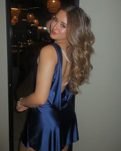 Short Satin Homecoming Dresses for Teens 2025 Short Open Back Mini Prom Cocktail Gowns with Pearl4