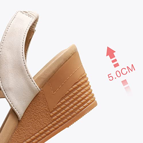 Sandals Women's Sandals Summer Casual Mid Slope Heel Sandals Comfortable Sandals Sandal(A,40)3