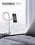 Gooseneck Bed Phone Holder Mount - Lamicall Flexible Long Arm Clip Clamp Desk, Bendy Lazy Bracket Bedside Stand, Compatible with iPhone 13 14 15 16 17 Pro Max Air Plus Galaxy S25 Ultra S24, Rose Gold