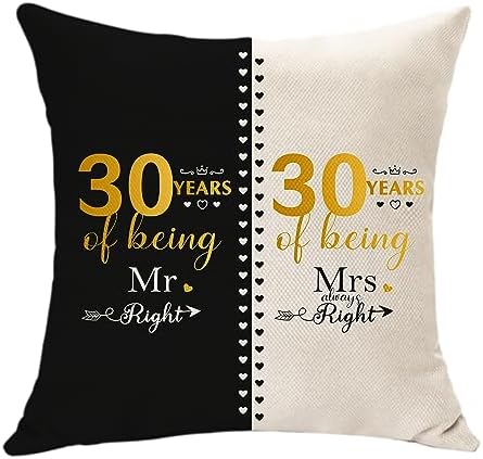 Gifts for Dad Mum 40th Wedding for Her Him Cushion Cover Happy 40th Anniversary for Aunt Uncle 40 Years of Marriage for Husband Wife Grandma Grandad Couple Valentines Gifts (40 Years)