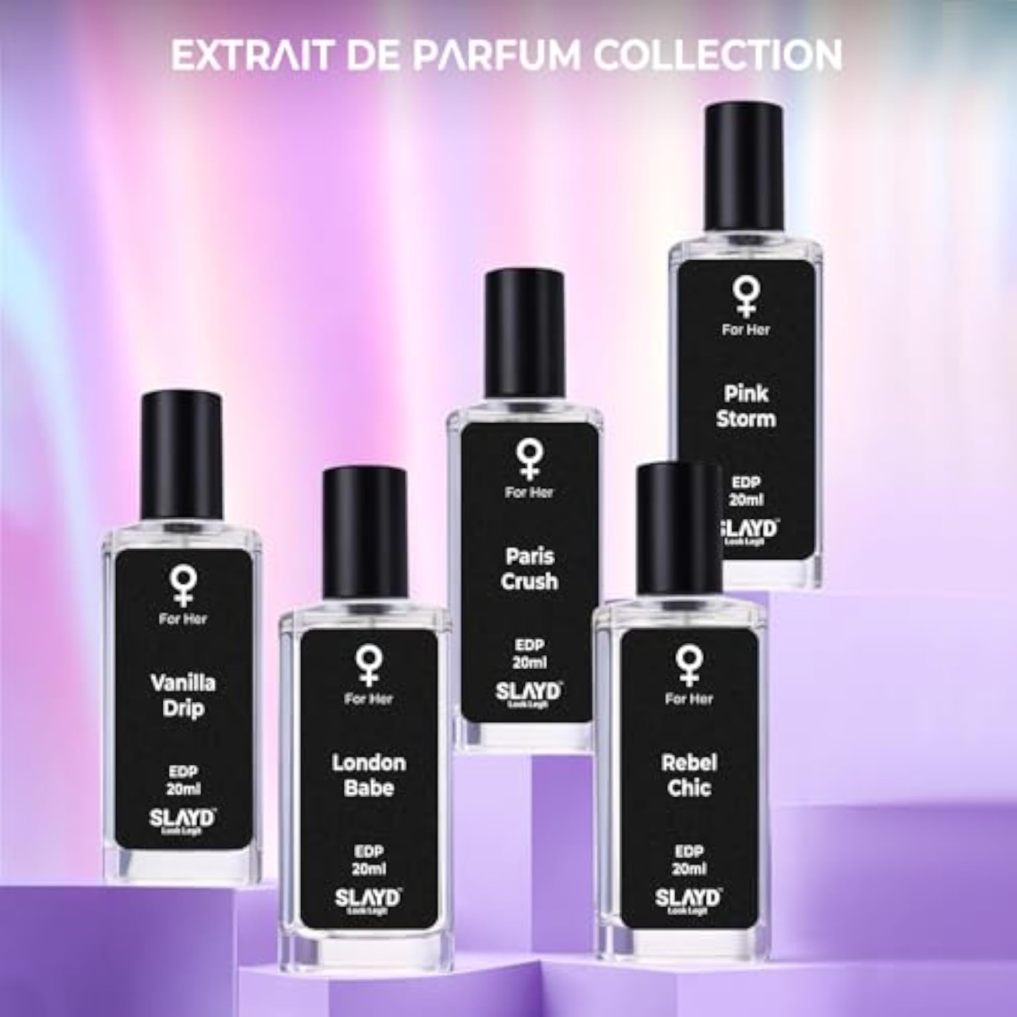 Women’s Perfume Gift Set Pack of 5 Extrait De Parfum, Luxury Travel Size