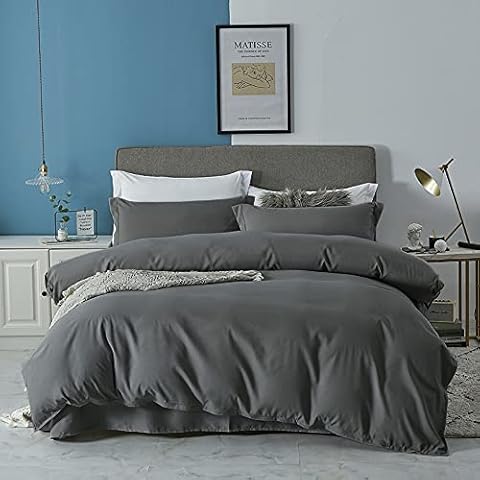 myAIMS Charcoal Double Duvet Cover Set Cover