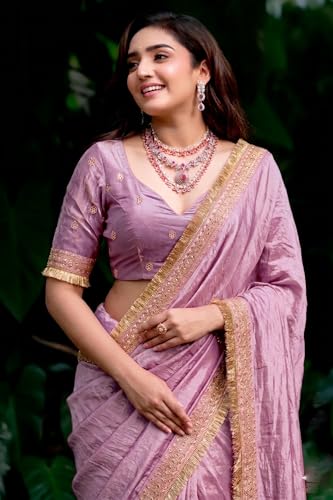 Image of Women's Designer Bollywood Soft Georgette Heavy Embroidery Sequins Work Sarees For Wedding With Blouse Piece