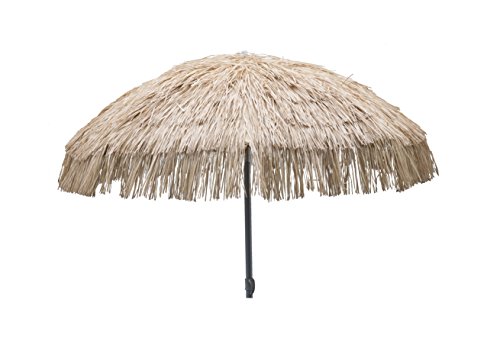 DestinationGear Heininger 1266 Palapa Tiki Brown 6' Patio Pole Umbrella