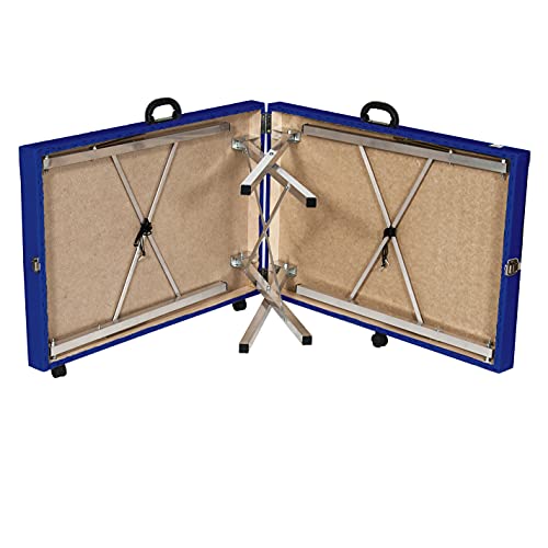 Maca Portátil Dobrável Alumínio Massagem Sf01 200kg Azul Royal