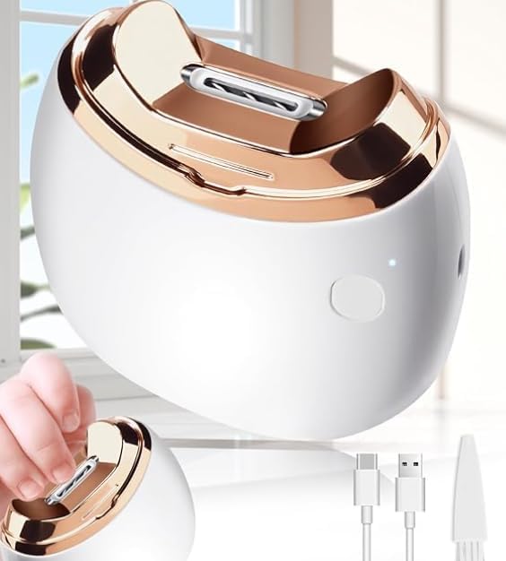 Electric Nail Clipper 2026 New 2-in-1 Automatic Trimmer Adjustable Speed, Built-in Storage USB Rechargeable Safe & Gentle for Babies, Kids and Adults