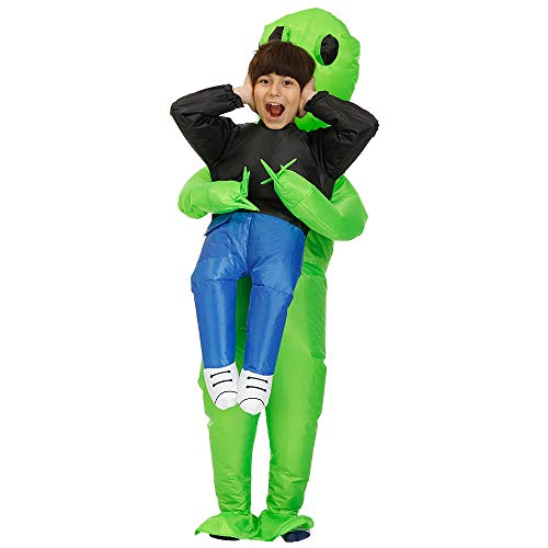 Hacosoon Inflatable Alien Costume For Kids,Inflatable Halloween Costumes For Boy/Girl，Funny Blow Up Costumes #TOP3